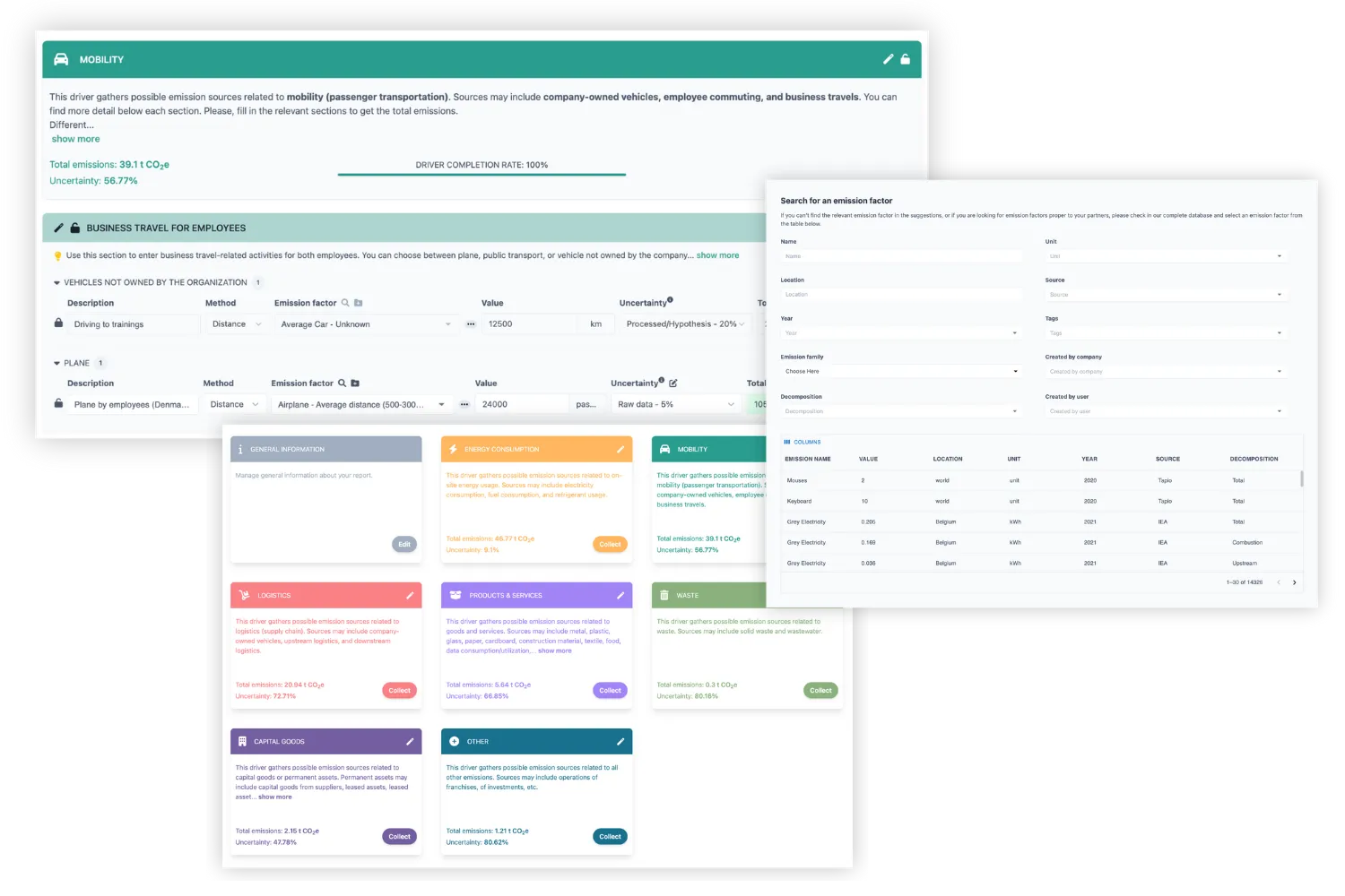 tapio data collection and integrations