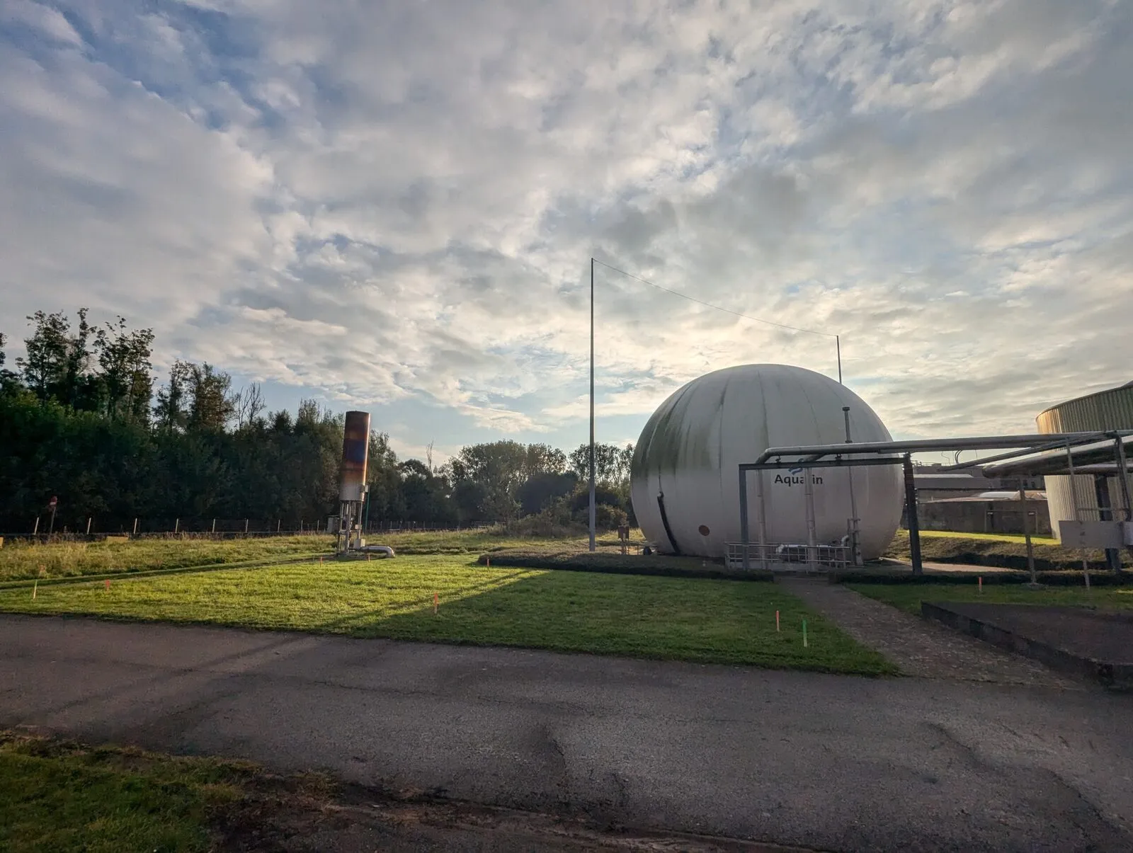 L'installation biogaz de la station d'épuration d'Aquafin à Gand, où Nuoro a ajouté l'épuration du biogaz et la récupération de chaleur