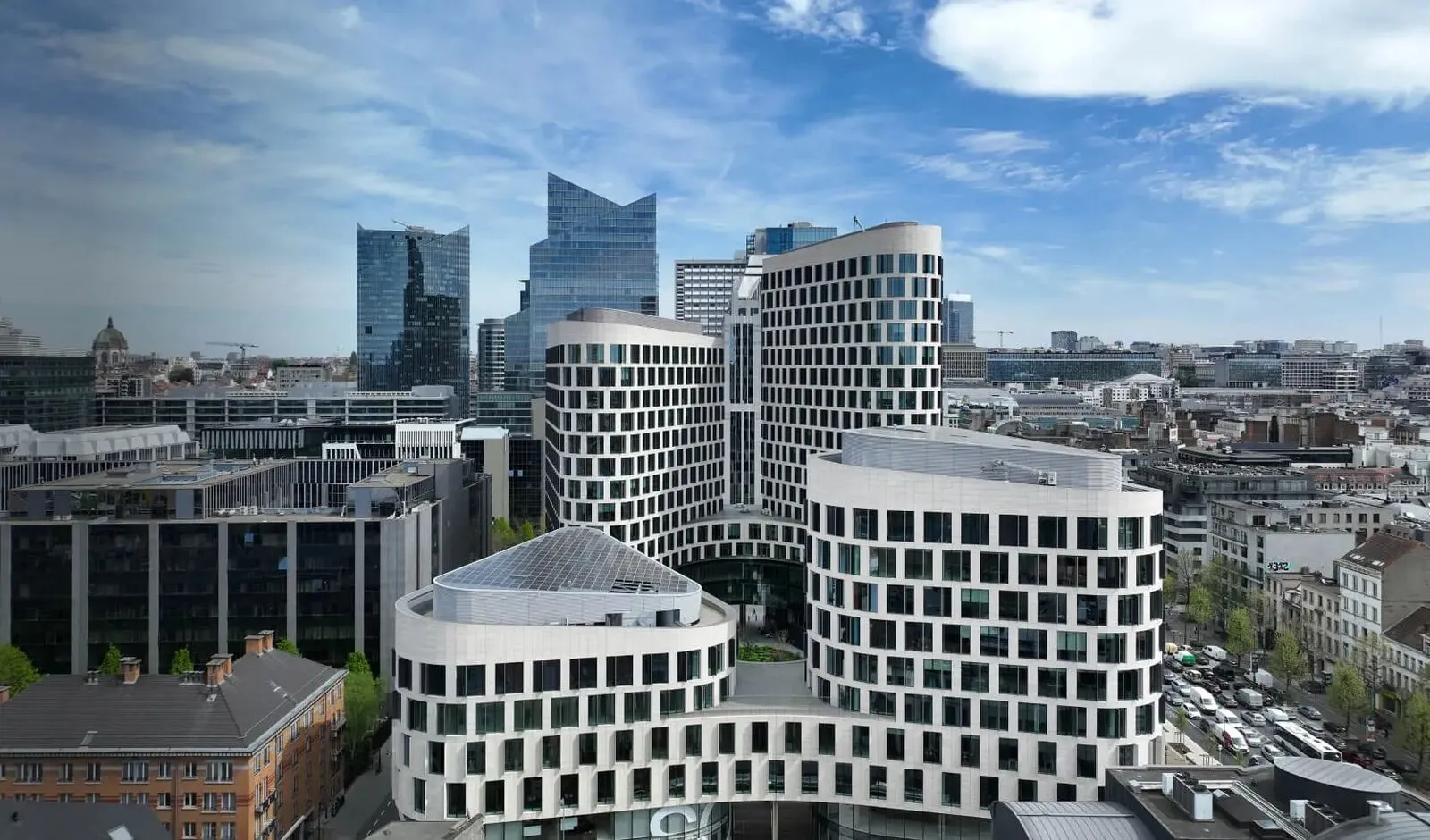 Het gebouw Central van Befimmo in Brussel; Befimmo is een van de referenties van Klareco