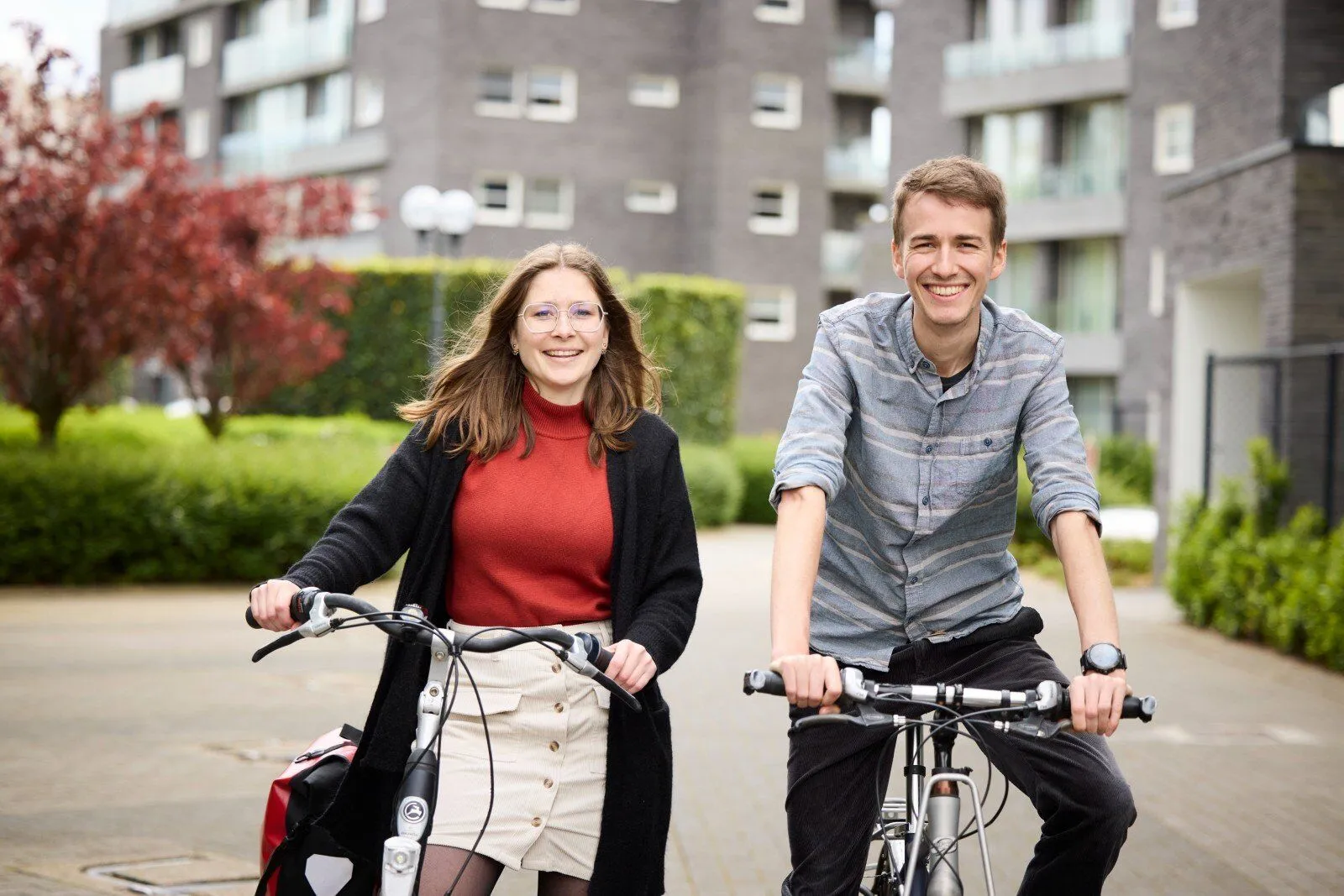 Des membres de l'équipe Traject à vélo