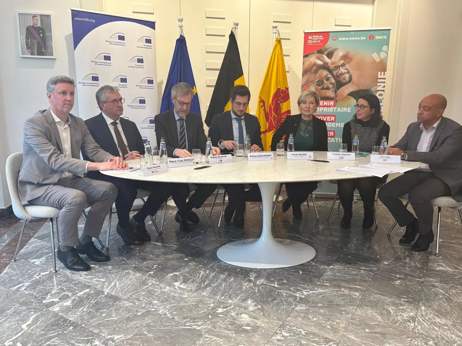 Signature du prêt de 100 millions d'euros de la Banque européenne d'investissement que WE consacre aux projets énergétiques des entreprises wallonnes