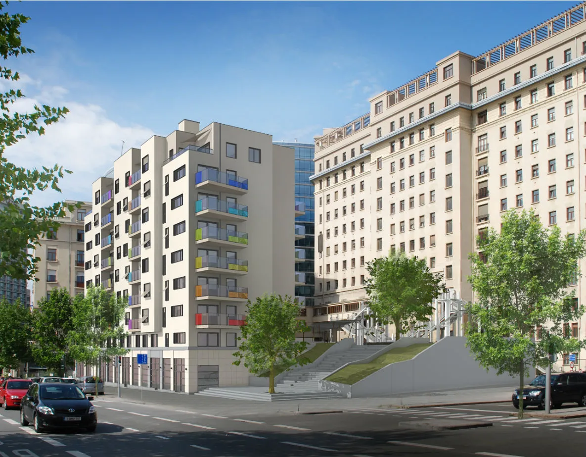 Les immeubles de la Résidence Esplanade à Bruxelles