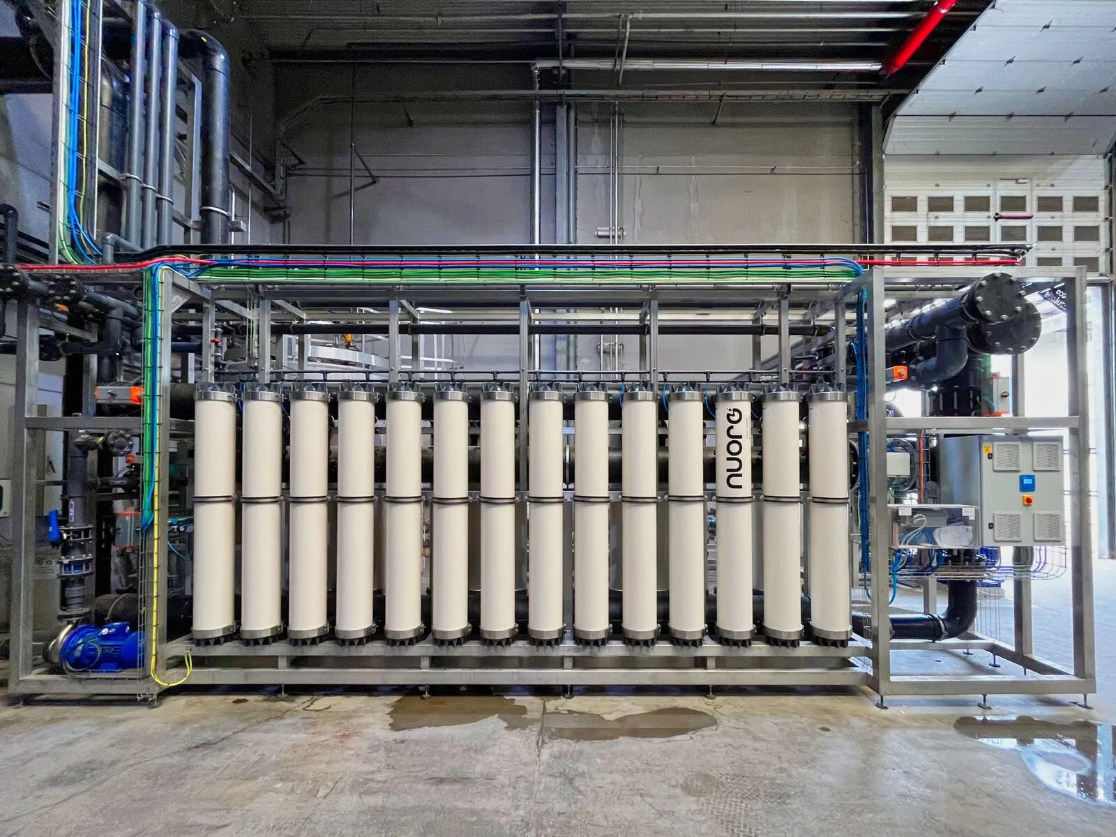 Le module d'ultrafiltration de l'installation de réutilisation construite pour une entreprise agroalimentaire