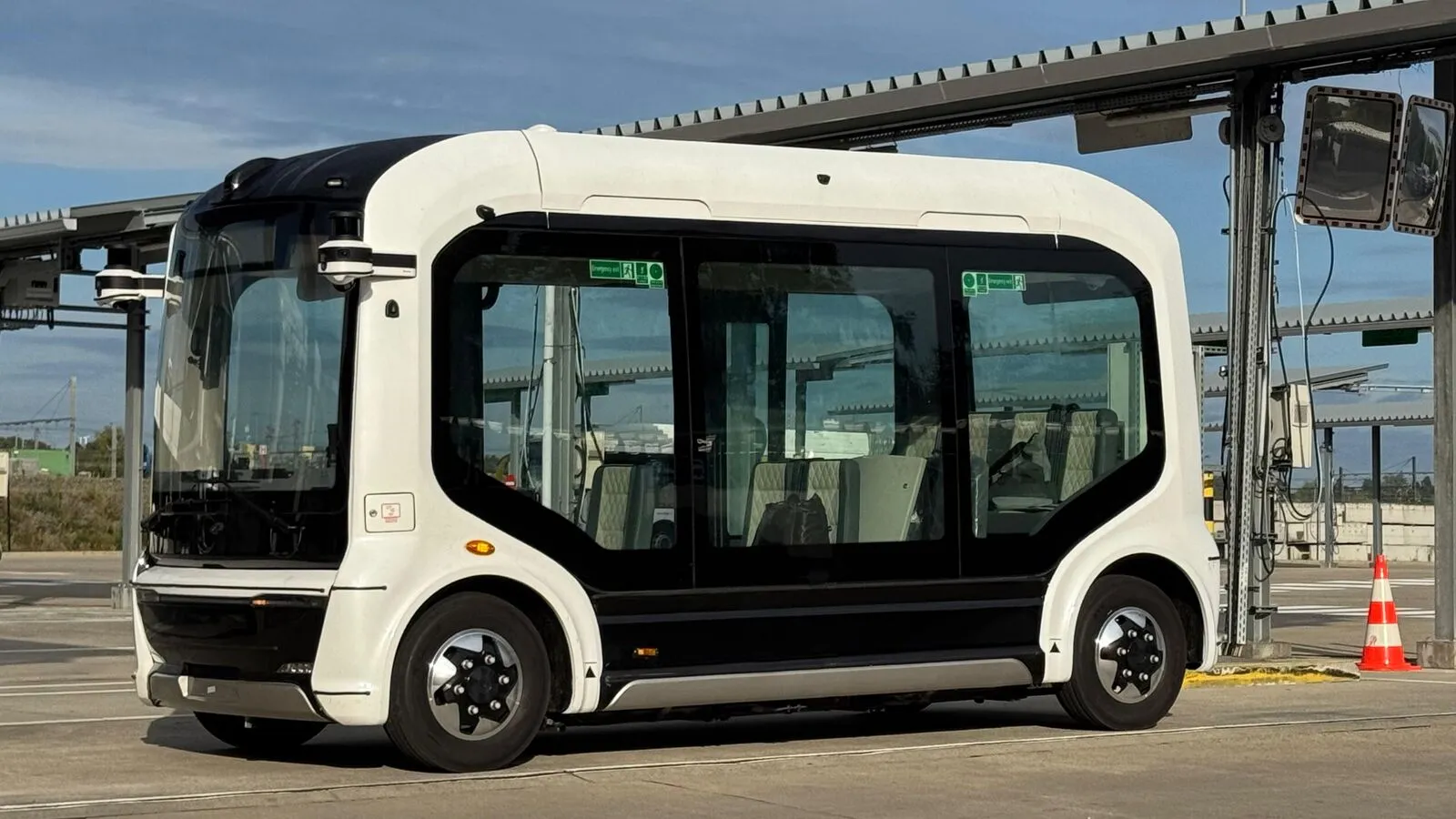 Navette autonome déployée à Leuven dans le cadre du projet AMAM