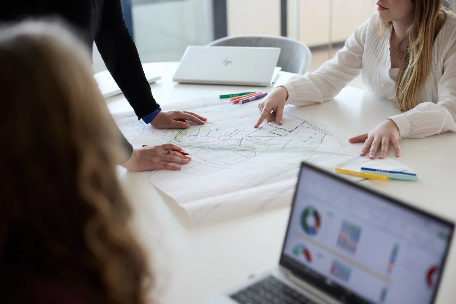 Séance de travail sur un plan de mobilité