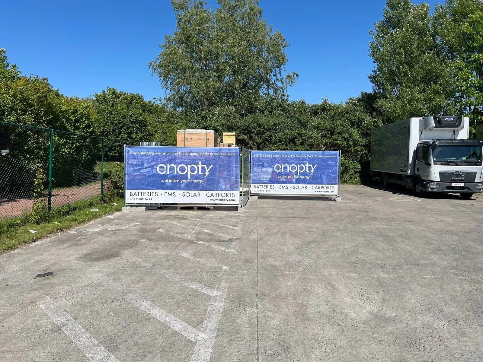Batterijen van Enopty geleverd op de site van Vanderzijpen