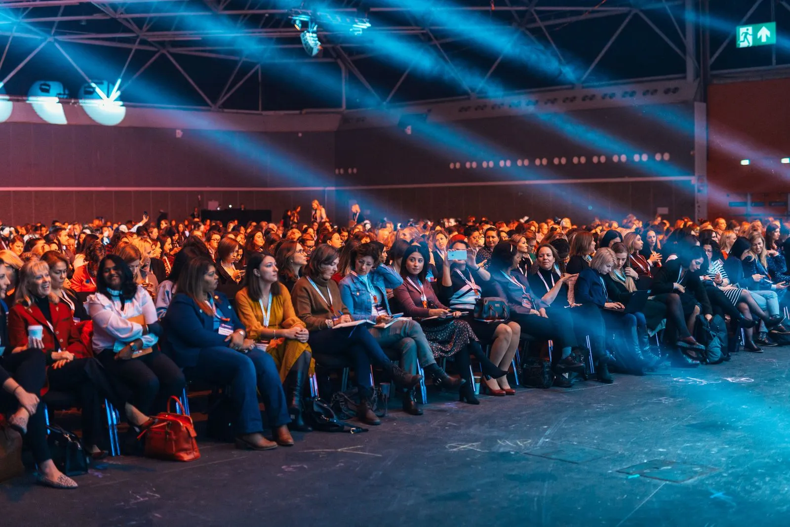 A packed audience at a conference event