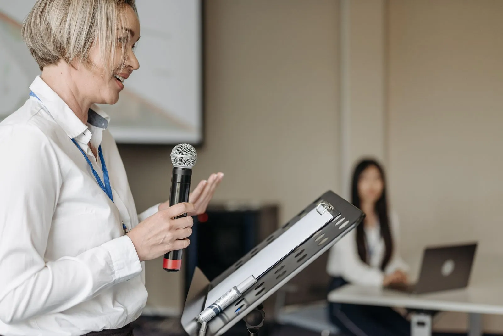 A climate expert speaking at a live tapio webinar